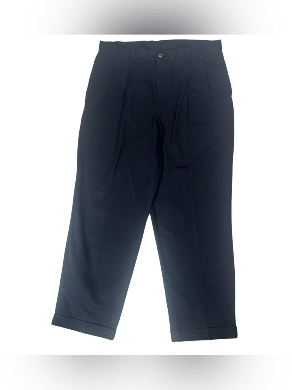 Jos. A. Bank Navy Blue Pleated Cotton Dress Pants 38x30